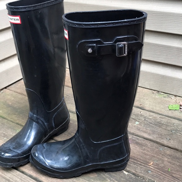 Hunter original rain boots black size 7 - Picture 2 of 4